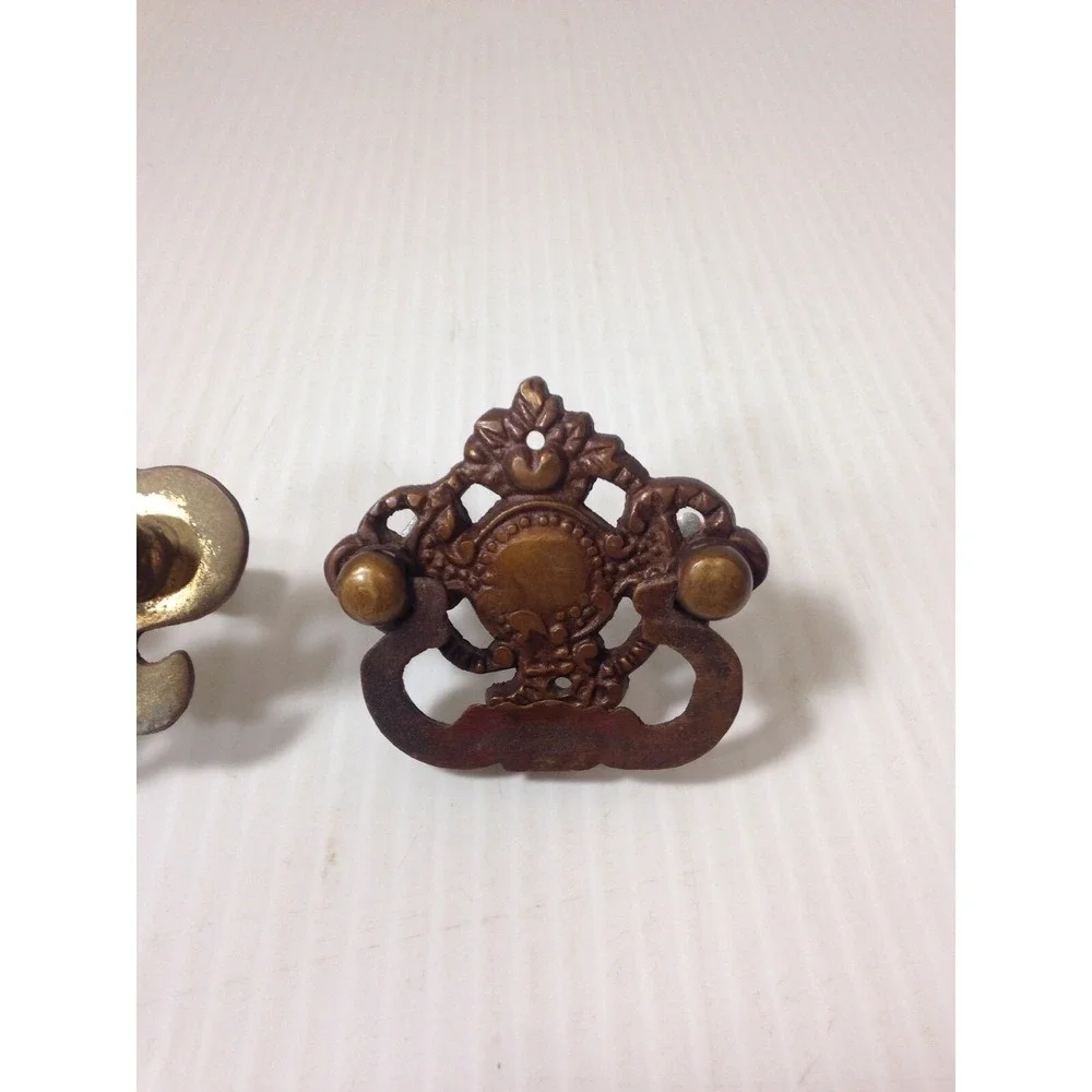 Antique Brass Drawer Pull lot 2 Ornate Hardware